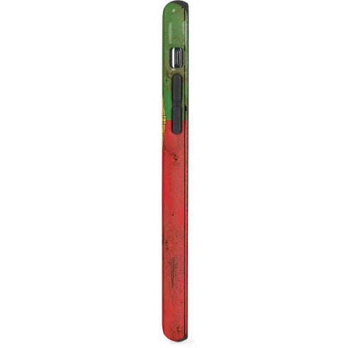 Portuguese Flag Dark Wood iPhone X Pro Case